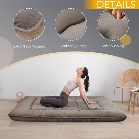 6" Extra Thick Japanese Floor Mattress - Picture 3 of 6